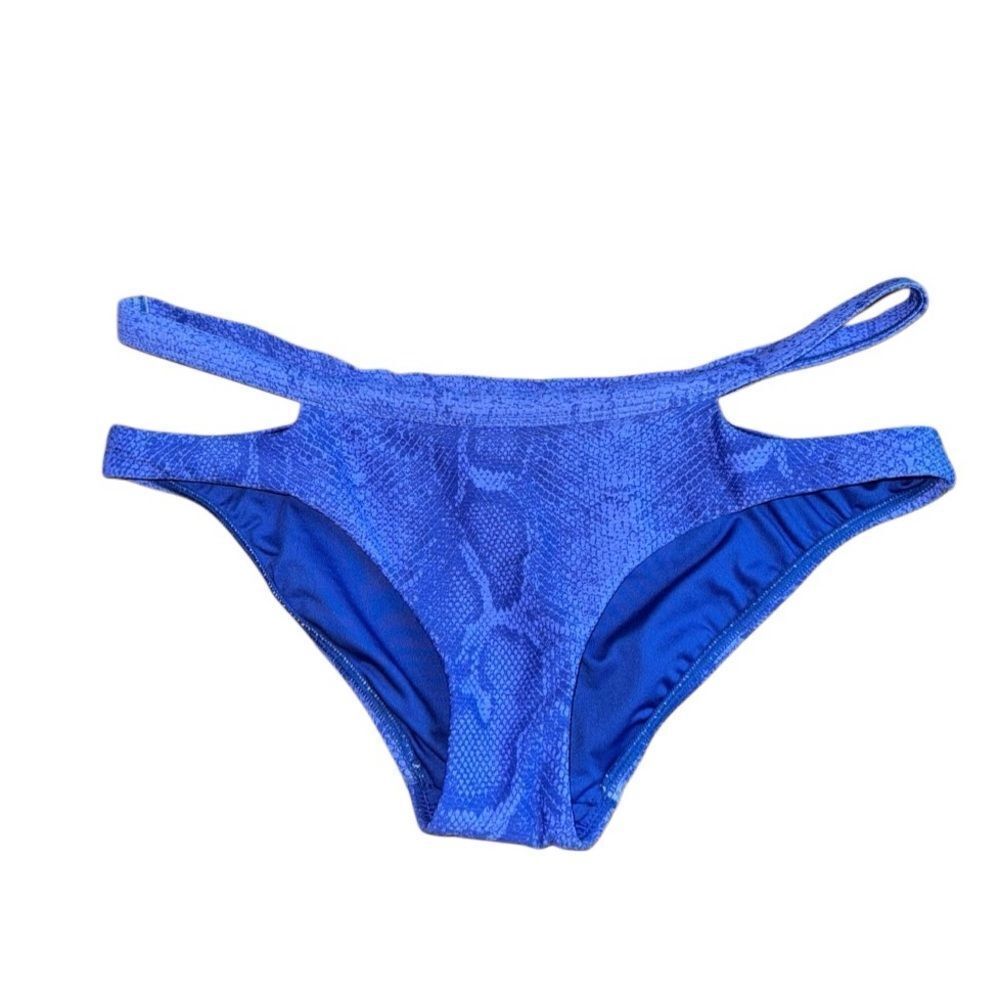 Victoria's Secret Snakeskin Purple Print Bikini Bottom - Size Large (Runs Small) - Picture 4 of 8